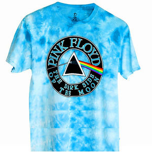Pink Floyd Tie Dye Dark Side of the Moon rock Official cotton T-Shirt M NWT